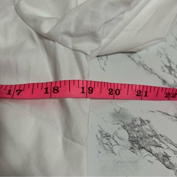 Veronica Beard long sleeve poplin top puff shoulder white Sz M - Picture 4 of 6